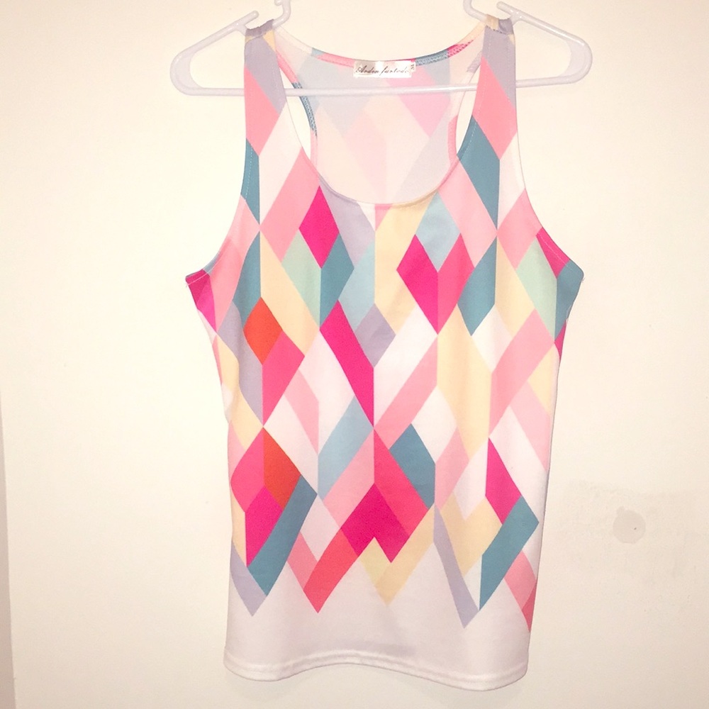 Geometric Design Razorback Top